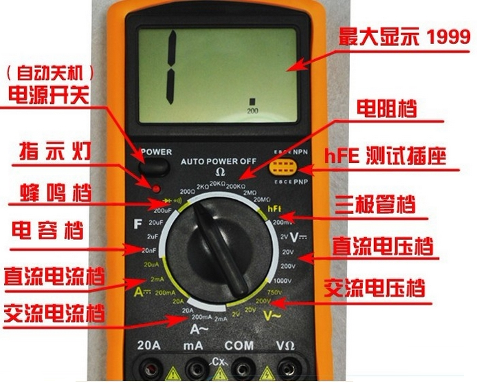 【图解】数字万用表和钳形万用表的使用方法